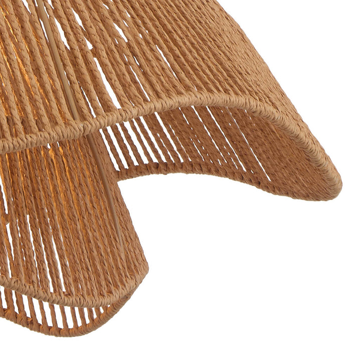 ZAMORA: Natural Raffia Bohemian Coastal Style  Pendant Light