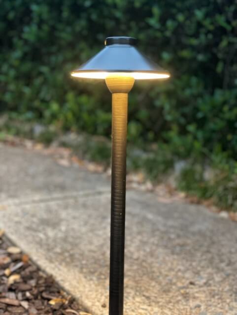 Solid Cast Brass Pathway Light with 160mm Shade (Available in 305mm, 381mm, 457mm & 610mm Post Height ,2700K & 3000K)