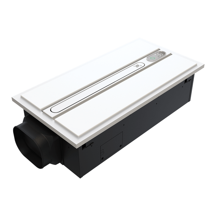 AIRSWAY: 6 IN 1 Premium Slimline Bathroom Heather Exhaust Fan with Light (Available in White & Black)