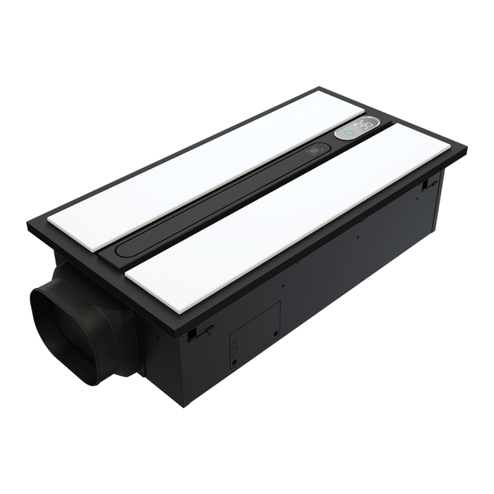 AIRSWAY: 6 IN 1 Premium Slimline Bathroom Heather Exhaust Fan with Light (Available in White & Black)