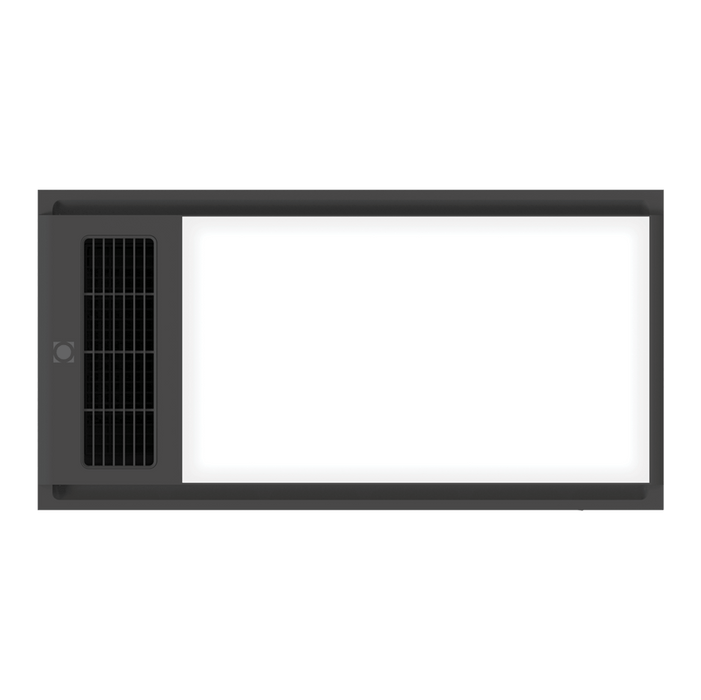 TROPIX: 4-In-1 Standard Slimline Bathroom Heater, Exhaust Fan, Circulating Fan, and Light Unit (Available in White & Black)