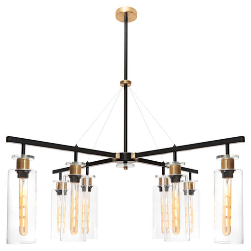 Cougar BOURNE: Black Finish with Gold Highlights Pendant Light (Available in 1 Light, 3 Light, 5 Light & 8 Light)