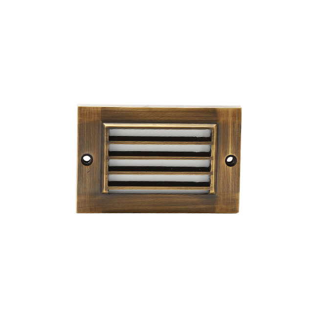 Cast Brass LED Integrated Frosted Lens Surface Mount Step/Wall Light (Available in Aged Brass & Black))