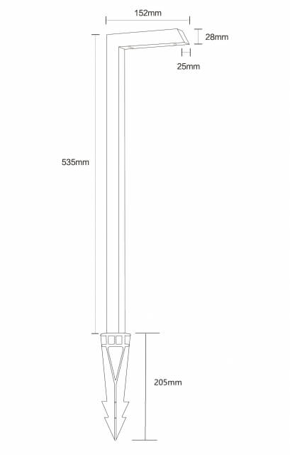 Brass L Shape LED Pathway Light (Available in 2700K & 3000K)