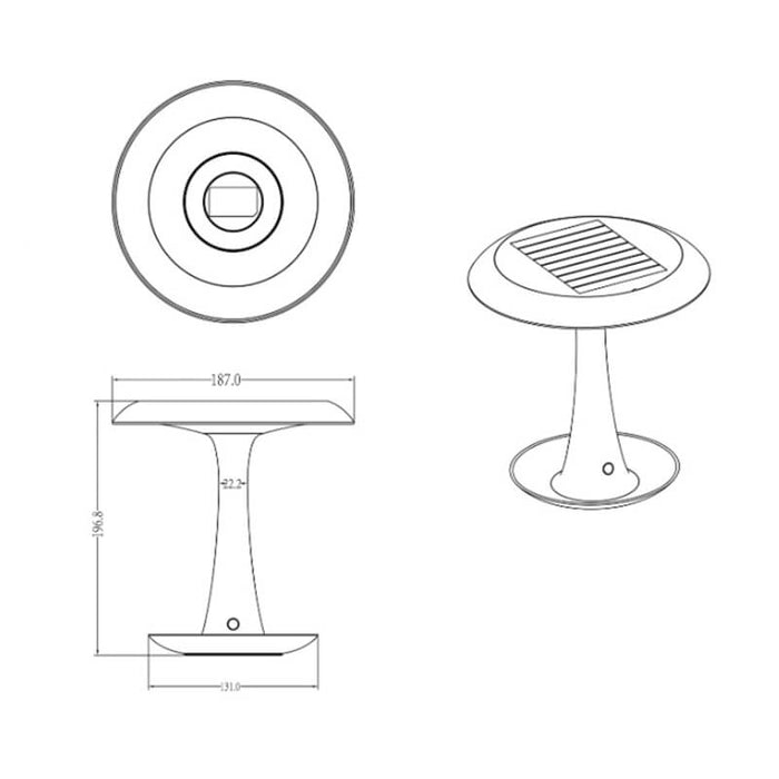 Solar Café Indoor and Outdoor Table Light