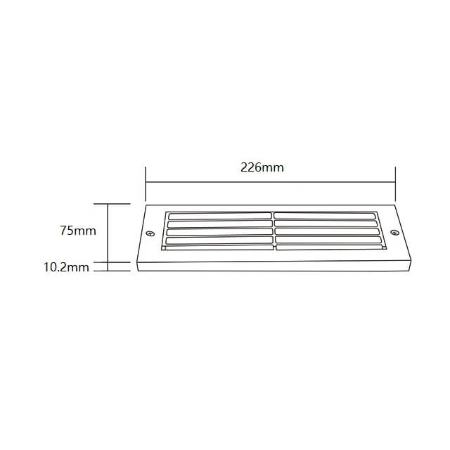 Cast Brass LED Integrated Frosted Lens Surface Mount Step/Wall Light (Available in Aged Brass & Black))