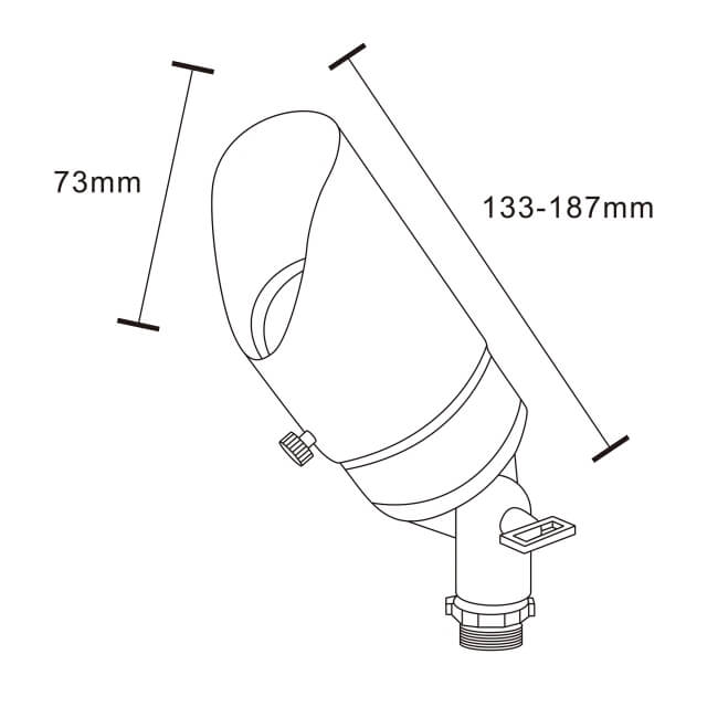 Brass Directional 360º Rotatable Glare Guard Spike Light (Available in 2700K & 3000K)