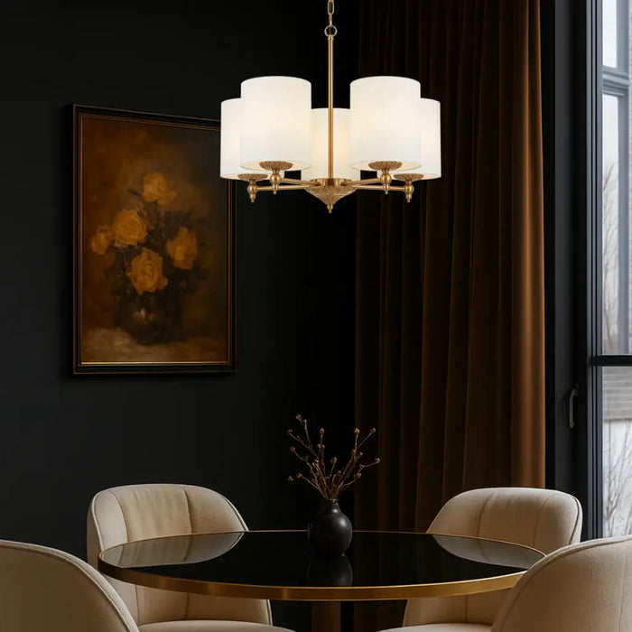 ARGOS: Modern Pendant Light with Cylindrical Shade (Available in 3 Light, 5 Light & 8 Light)
