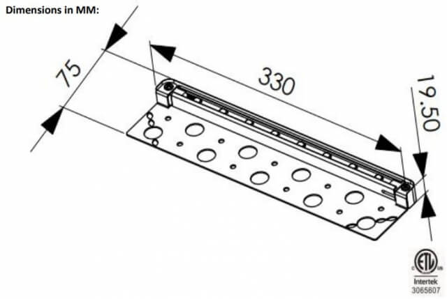 330mm 2700K IP54 Stainless Steel LED Integrated Ledge/Step Light