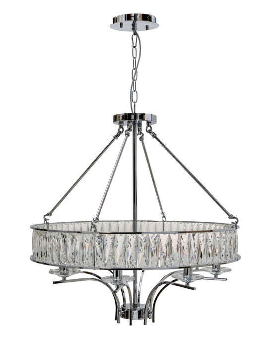 MARISA - 8L Chrome Crystal Pendant 240V E14