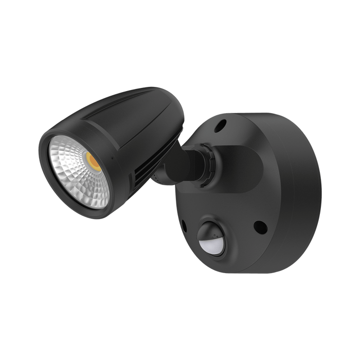 MURO-MAX-16S: 16W Trio LED Security Spotlight with Sensor (avail in Black & White)