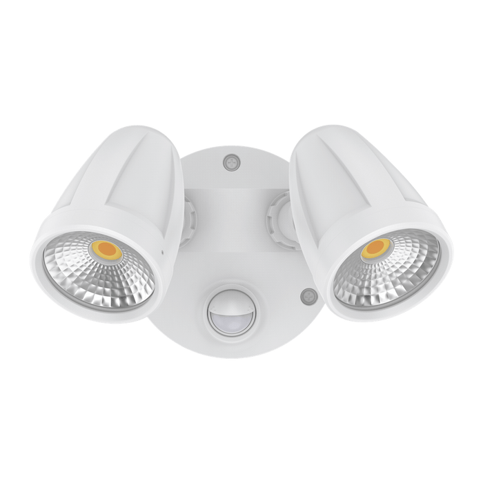 MURO-MAX-32S: Twin Head 32W LED Spotlight with Sensor (avail in Black & White)