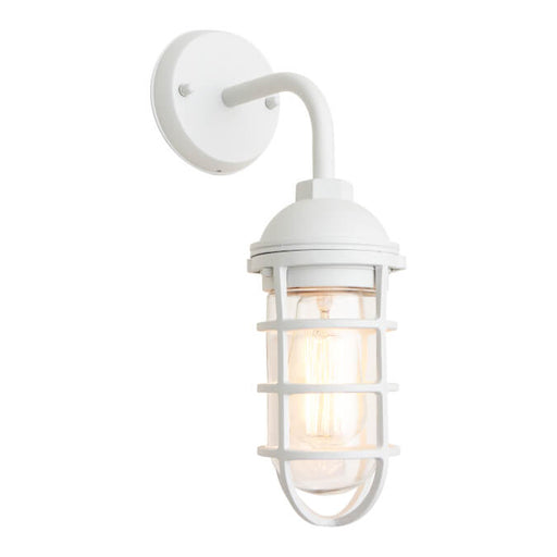 Cougar NEWPORT: 1 Light Exterior Metal Cage Wall Light (Available in Black & White)