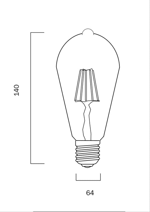 TELBIX E27 8W Dimmable LED Pilot Globe