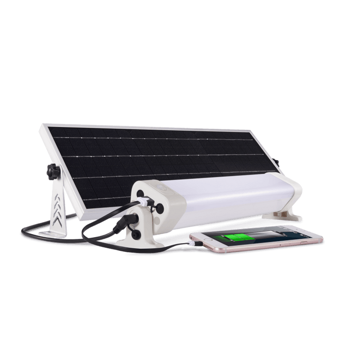 SunShare Solar 12w 1200 Lumens Solar LED Batten Light with Remote Control for Motion Sensor Light or Fixed Light Mode - Commercial Grade