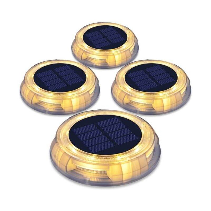 Pack of 4 Modern IP67 Solar Deck Lights Ideal for Deck, Garden, Lawns and Pathways