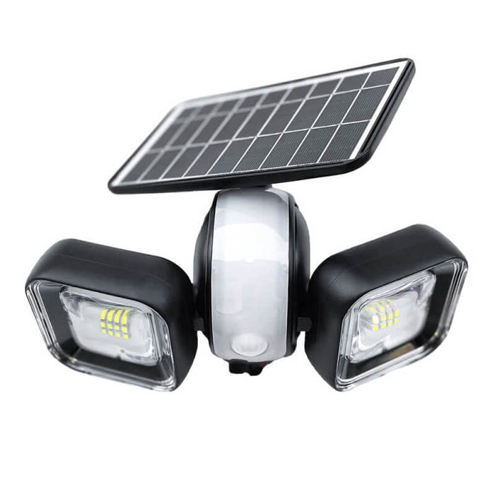 Motion Sensor Solar Security Light with Two Adjustable LED Lamps