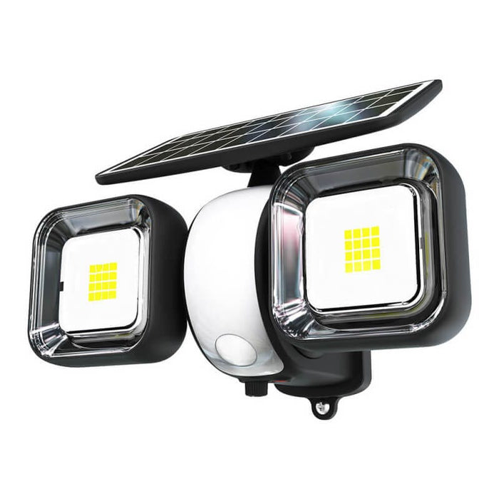 Motion Sensor Solar Security Light with Two Adjustable LED Lamps