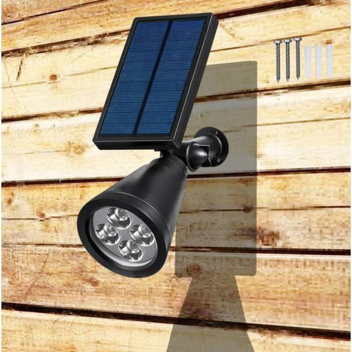 SunShare Solar Black Decorative Solar Spotlight with Adjustable Head and Solar Panel