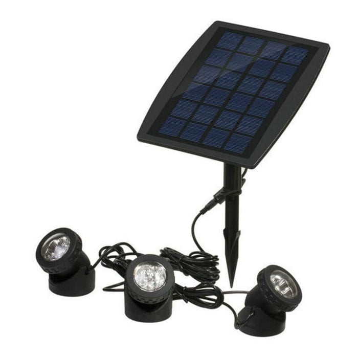 SunShare Solar Black Solar Spot Light with Three Adjustable Heads