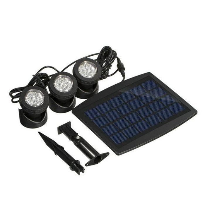 Black Solar Spot Light with Three Adjustable Heads