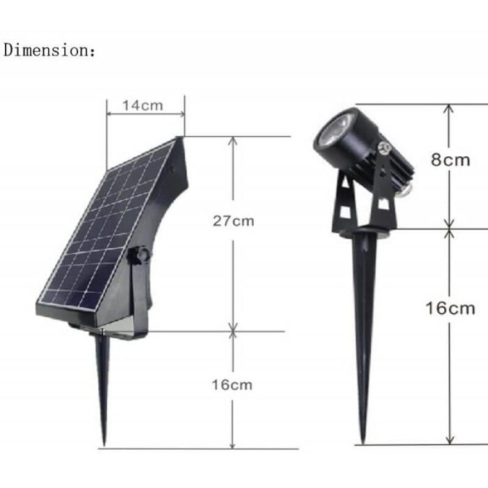 Solar Garden LED Spot Lights with 4 Adjustable Heads and Flexible Installation with Spikes or Screws - Commercial Grade