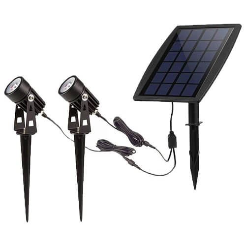 SunShare Solar LED Spot Lights with Two Adjustable Heads