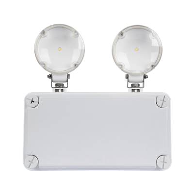 Domus EXIT-TWIN-SPOT-EM: Wall Mounted Twin Spot LED Emergency Light (avail in Black & White)