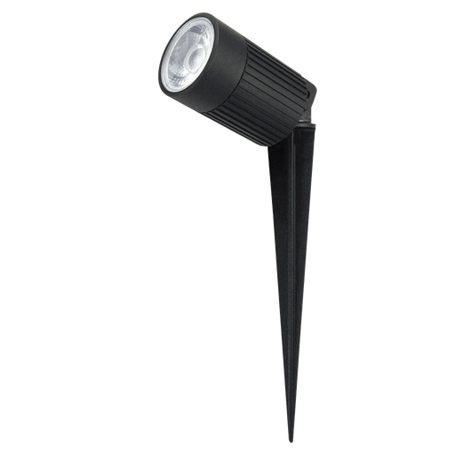 Domus ZOOM-PRO-12: Black 12W 12/24V DC LED Garden Spike Comes with an Optional Anti-glare Hood