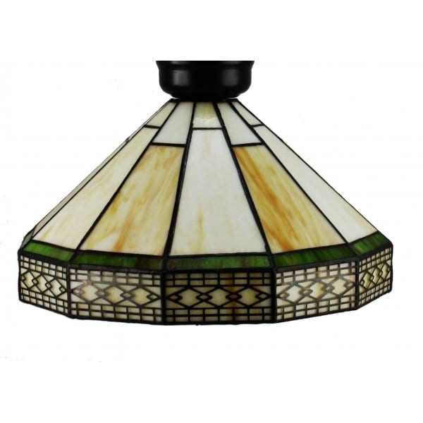 LEADLIGHT - Black & Green Edge Design 1 Light Lead Light DIY Ceiling F ...