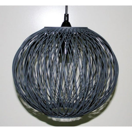DIY - Small Modern Charcoal Coloured Cane Ball 1 Light DIY Ceiling Fixture Toongabbie