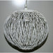 DIY - Large Modern White Coloured Cane Ball 1 Light DIY Ceiling Fixture Toongabbie