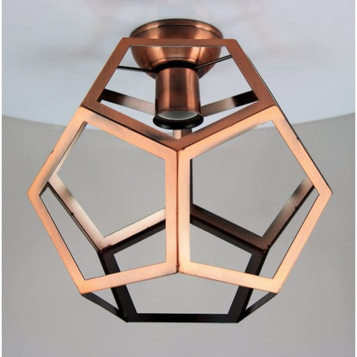 DIY - Modern Antique Copper Metal Octagonal Caged 1 Light DIY Toongabbie