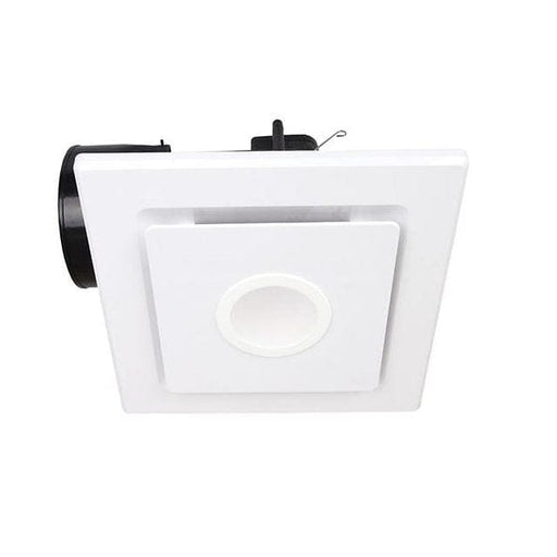 3A Lighting Square 30w Motor 240mm Cut Out Exhaust Fan with 10W 3000K LED Downlight and 270m3/hr Extraction
