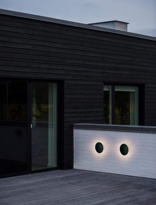 Artego Round Exterior Wall Light - Black