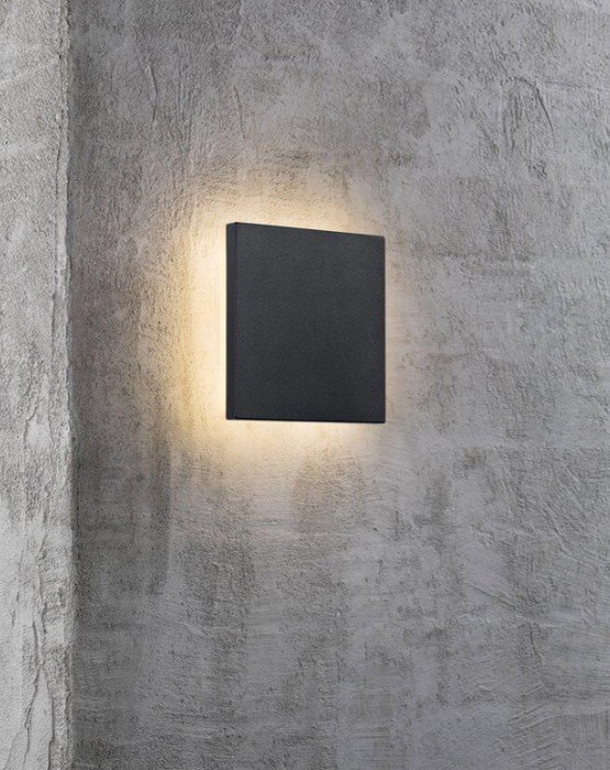 Artego Square Wall Light - Black