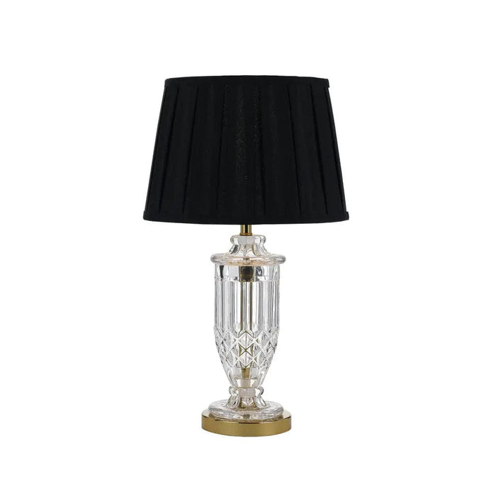 ADRIA - Gold, Clear & Black 1 Light Table Lamp Telbix