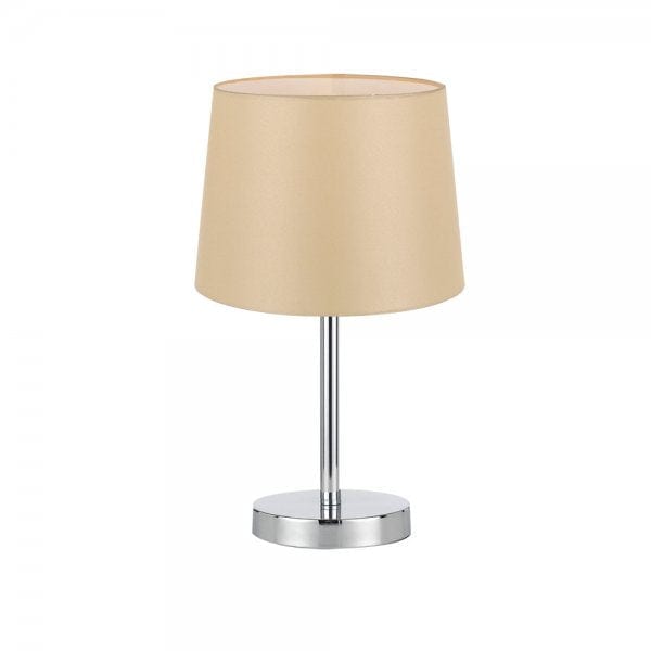ADAM - Chrome Table Lamp With Vanilla Shade Telbix