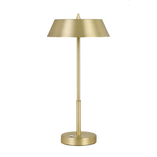 Modern Brass 3 Stage Touch LED Table Lamp With Gold Inner Shade