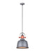 Grey Bell Shape Pendant Light With Copper Highlights - Alta