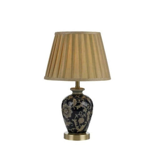 AMANI Table Lamp with Black & Gold Base