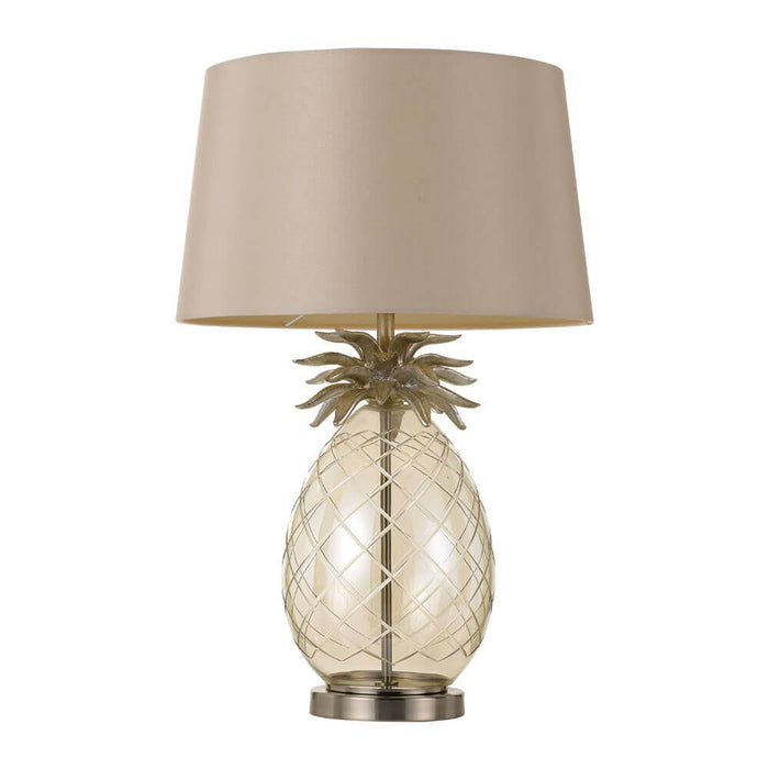 Champagne & Chrome Pineapple Table Lamp