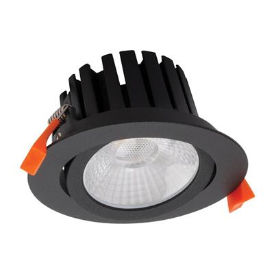 AQUA-TILT: Round Exterior Dimmable Recessed Downlights with Tiltable Frame Suitable for Wet Areas and Outdoor Applications