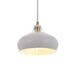 BECK - Modern Small White Textile Shade 1 Light Pendant Featuring Clear Glass Highlights-telbix BECK PE20-WH