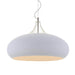 BECK - Modern Large White Textile Shade 1 Light Pendant Featuring Clear Glass Highlights-telbix BECK PE60-WH