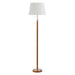 BELMORE - Elegant 1 Light Walnut Floor Lamp With Linen Shade-telbix BELMORE FL-WL