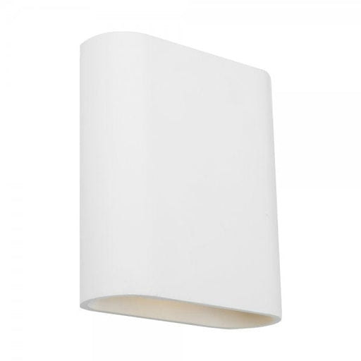 BOWEN White 2 x 5W Warm White LED Up/Down IP54 Exterior Wall Light Cougar