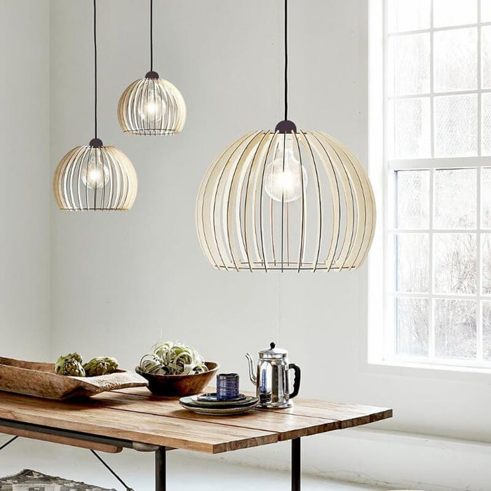 CHINO 1 Light Wooden Pendant (Avail in 3 Sizes)
