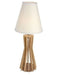 COMO - Modern Timber 1 Light Table Lamp With Beige Shade-Florentino COMO-Table Lamp Wood