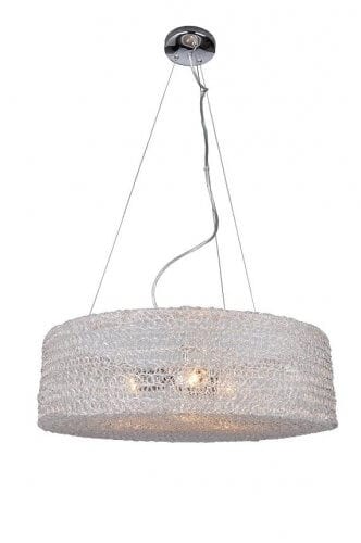 CONDOR - Stylish 3 Light Clear Acrylic Close To Ceiling Fixture With Chrome Back Plate-Florentino-CONDOR-3-CTC